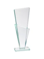 Sklenená trofej s matným podstavcom