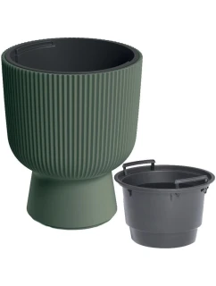 MILLY Kvetináče na podstavci 24 cm ZELENÁ PINA detské