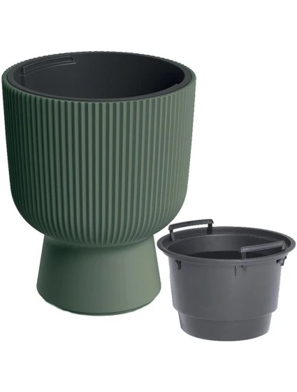 MILLY Kvetináče na podstavci 24 cm ZELENÁ PINA detské