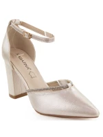 Dámské ažurové sandály béžové model 21904482 - Sabatina