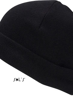 SOL'S Serpico 55 C Fleecová čiapka 25.8112 čierna