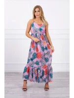 Šaty s motívom listov fialovej Šaty s motívom listov fialovej