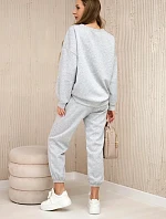 Súprava tepláky + nohavice maslová tkanina svetlosivá