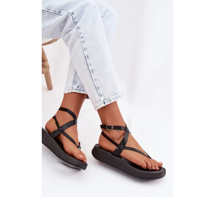 Dámské sandály na platformě Černé model 22038434 - Boto