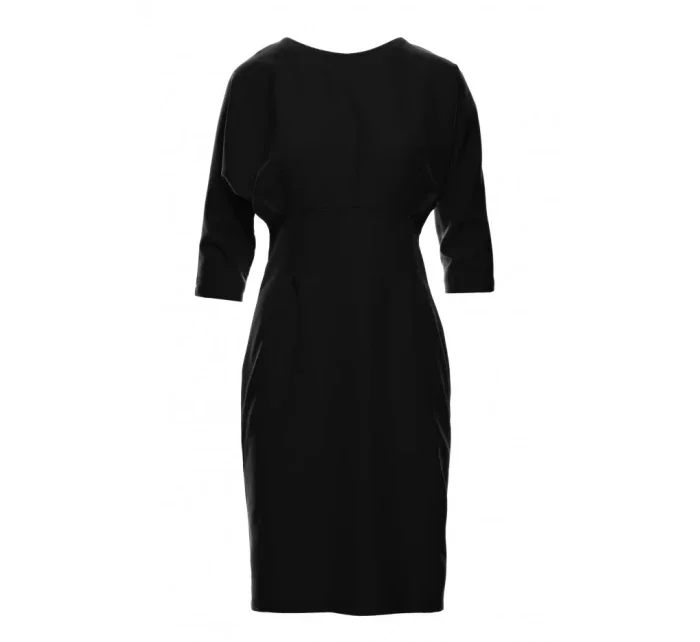 model 15107114 Šaty s netopýřími rukávy černé - STYLOVE
