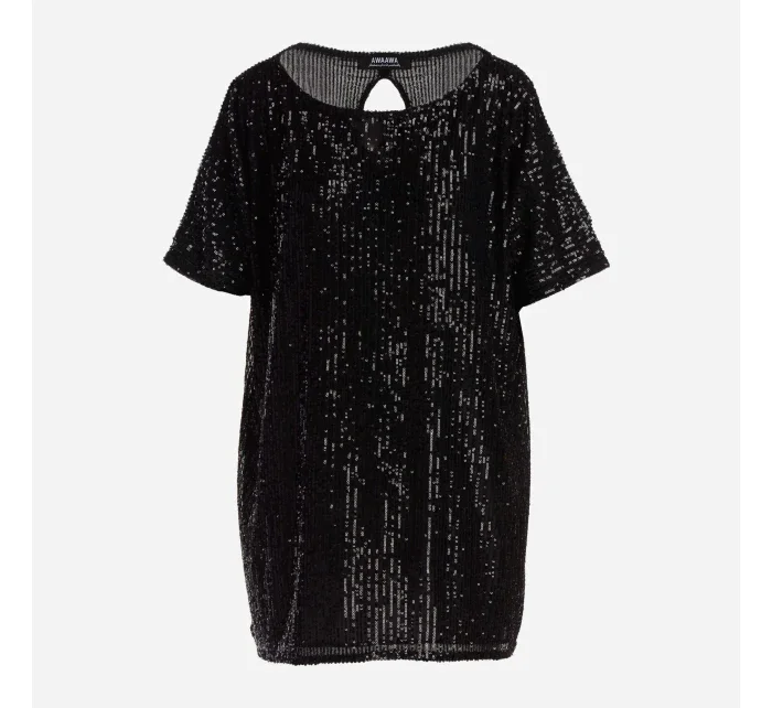 Dámské mini šaty s Černá model 19916509 - awama Dámské mini šaty s Černá model 19916509 - awama