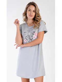 Dámska nočná košeľa s krátkym rukávom Butterfly