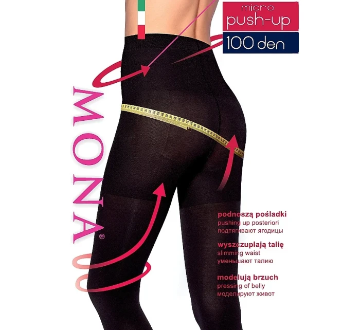 Dámske pančuchové nohavice Mona Micro Push-Up 100 deň 2-4