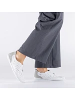 Dámská kožená prolamovaná nazouvací obuv bílá Rieker 43663-80