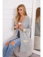 Dvojfarebná bunda s kapucňou žltá+sivá Dvojfarebná bunda s kapucňou žltá+sivá