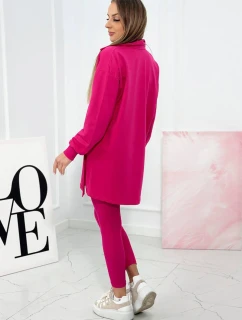 3dielny set blúzka, top a legíny fuchsiová