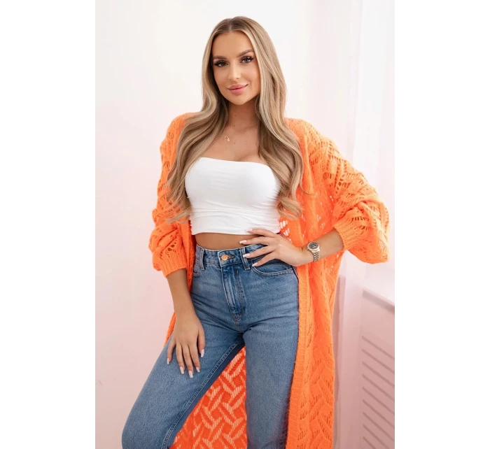 Dlhý sveter Super KID Mohér oranžová neónová