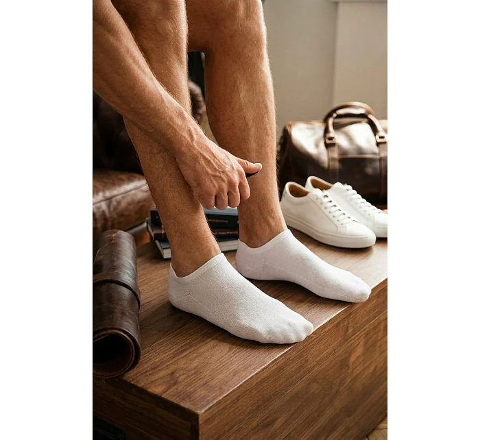 Pánské Kotníkové Ponožky ULTRA Tenké Bílé Pánské Kotníkové Ponožky ULTRA Tenké Bílé