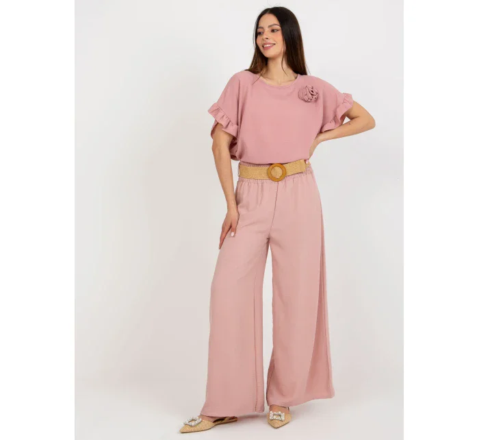 Spodnie DHJ SP model 18547140 jasny różowy - FPrice Spodnie DHJ SP model 18547140 jasny różowy - FPrice