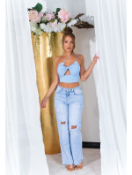 Sexy Koucla Croptop with Cutouts and Multiway Strap