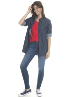 Big Star Košeľa s dlhým rukávom 145676 Dark Jeans-603