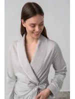 Dámský župan světle šedý model 19424534 - Vamp Dámský župan světle šedý model 19424534 - Vamp