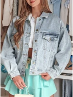 Dámská oversize džínová bunda modrá Dstreet model 21987469 - FashionStreet