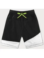 Čierne dvojfarebné pánske kraťasy (8K930-3)