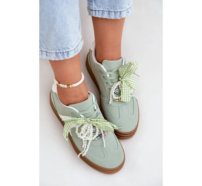 Dámské Tenisky Na Platformě S Ozdobami Zelené model 21688382 - Boto