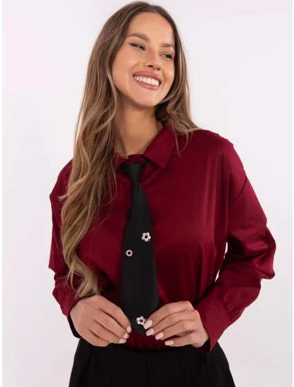 Košeľa DHJ KS 9213.86 bordová