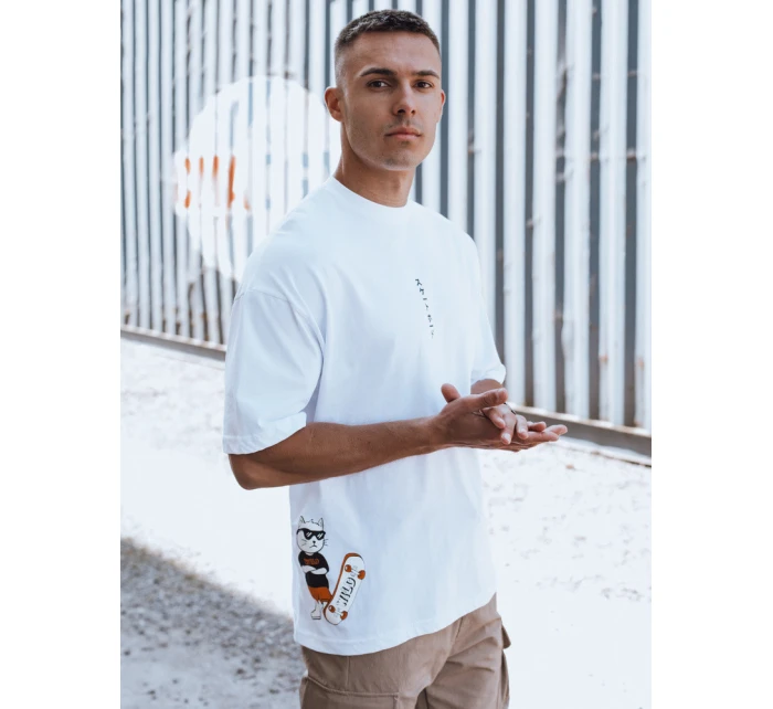 Pánské tričko s potiskem bílé Dstreet model 21975493 - FashionStreet