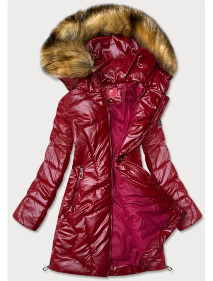 BŁYSZCZĄCA KURTKA ZIMOWA DAMSKA CZERWONA model 21243426 - LHD