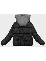 Černá dámská zimní bunda s kapucí model 21246381 - S'WEST Černá dámská zimní bunda s kapucí model 21246381 - S'WEST