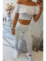 Sada s volánky světle šedá Sada s volánky světle šedá