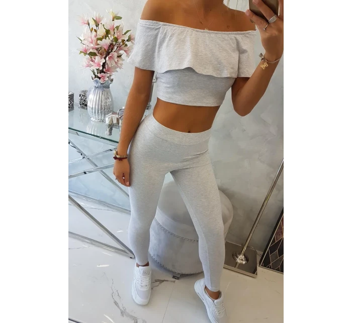 Sada s volánky světle šedá Sada s volánky světle šedá