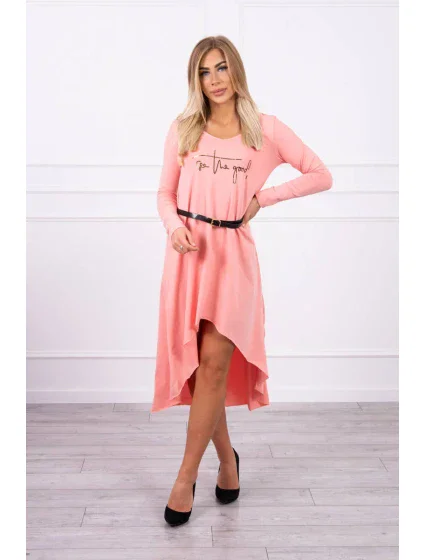 Šaty s ozdobným pásikom a nápisom apricot Šaty s ozdobným pásikom a nápisom apricot