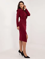 Šaty DHJ SK 18206.67 bordová