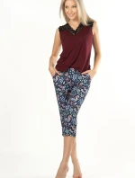 Mefemi Mix&Match Margot 3/4 dámske pyžamové nohavice s potlačou S-2XL