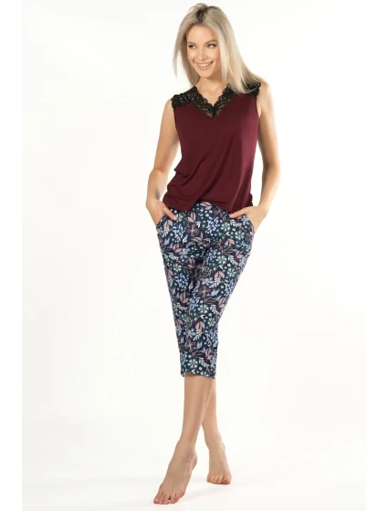 Mefemi Mix&Match Margot 3/4 dámske pyžamové nohavice s potlačou S-2XL