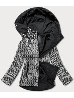Čierno-biela dámska vzorovaná bunda (W711)