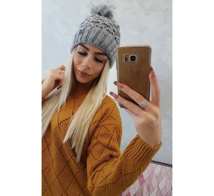 Čiapka K165 tmavo šedá