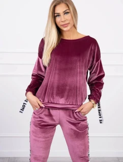 Láska velúrová súprava tmavoružová