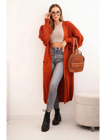 Dlouhý kardigan svetr model 21345049 - K-Fashion