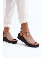 Dámské sandály z  béžové model 21646413 - Zazoo