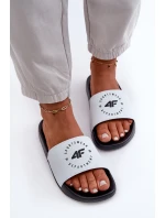 Damskie Klapki 4FMM00FFLIF044A-10S Biało-Czarne Damskie Klapki 4FMM00FFLIF044A-10S Biało-Czarne