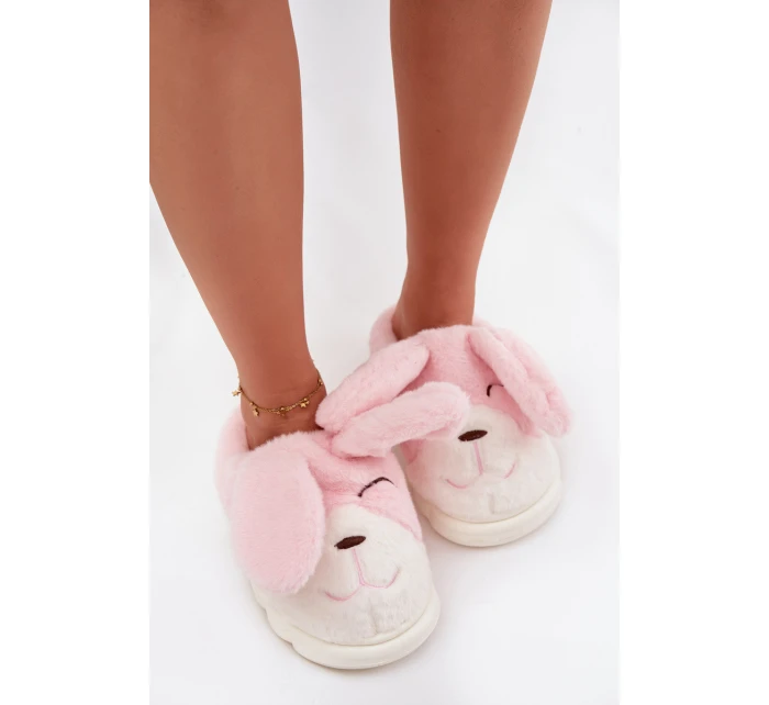 Kožešinové dámské pantofle růžové model 21772462 - Boto Kožešinové dámské pantofle růžové model 21772462 - Boto