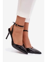 Lakované lodičky s patou černé model 21788265 - Boto Lakované lodičky s patou černé model 21788265 - Boto