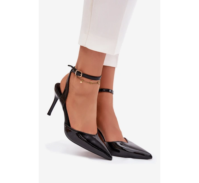 Lakované lodičky s patou černé model 21788265 - Boto Lakované lodičky s patou černé model 21788265 - Boto
