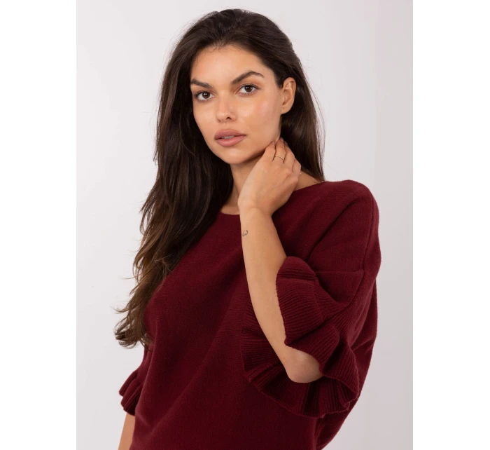 Sweter IT SW model 21302469 bordowy - FPrice