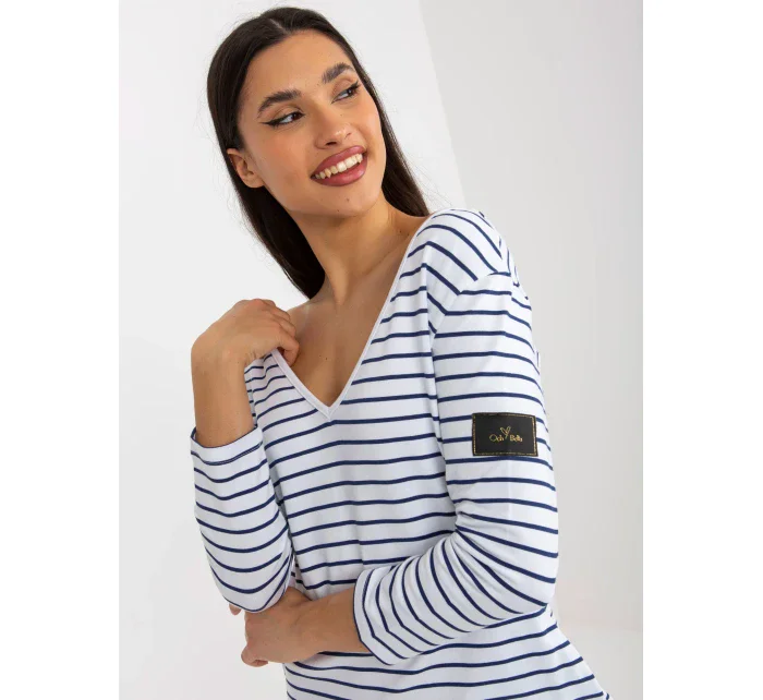 Dámske šaty TW SK BL 1010 šaty.74 biela a tmavo modrá - FPrice