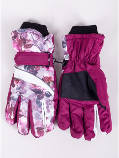 Dámske zimné lyžiarske rukavice Yoclub REN-0250K-A150 Maroon