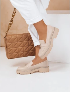 Dámske béžové mokasíny LOAFELIA FashionStreet ZY0606