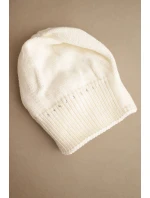 Dámská zimní čepice s vlnou a  ecru model 21783019 - K-Fashion