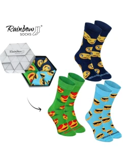 Skarpetki Rainbow Socks Emotikony Ważniak Śmieszek Zakochaniec 3 Pary