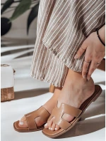 Dámské žabky s výřezy khaki Dstreet model 21988324 - FashionStreet